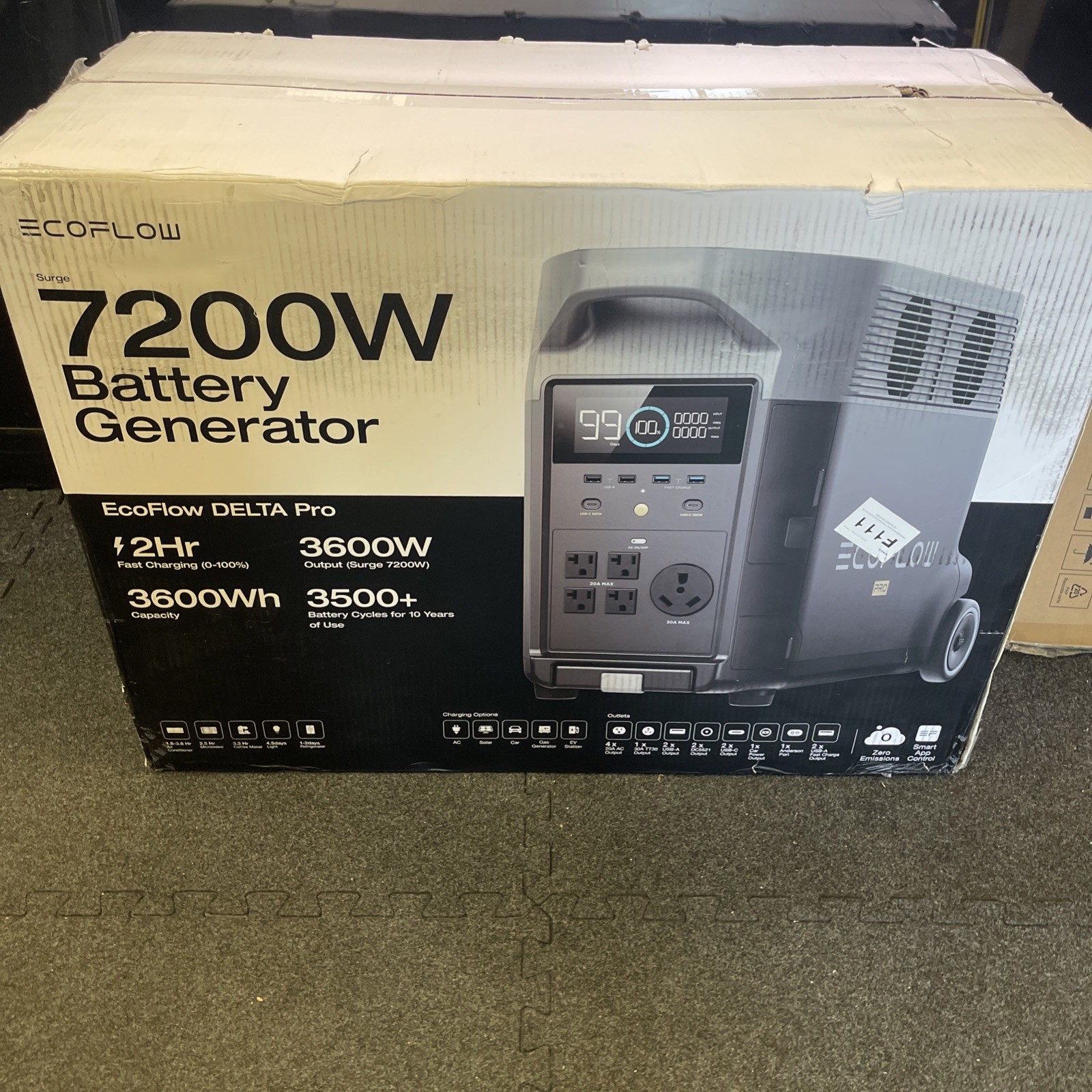 EF ECOFLOW DELTA Pro EFD500 Portable Power Station 3600W EF-Flex-400 Solar Panel