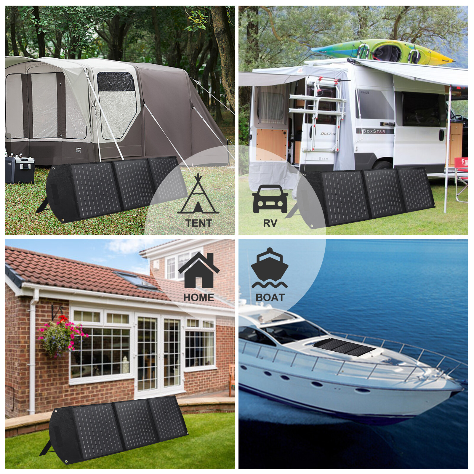 110W Portable Solar Panel Waterproof IP65 Foldable Solar Panel Kit for Outdoor