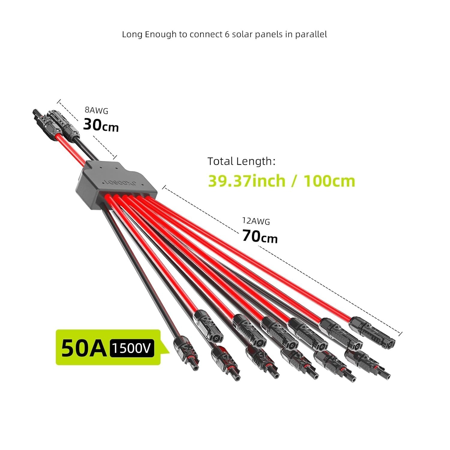 High-Performance Waterproof Solar Splitter for Efficient Energy Systems – 3.3 Ft