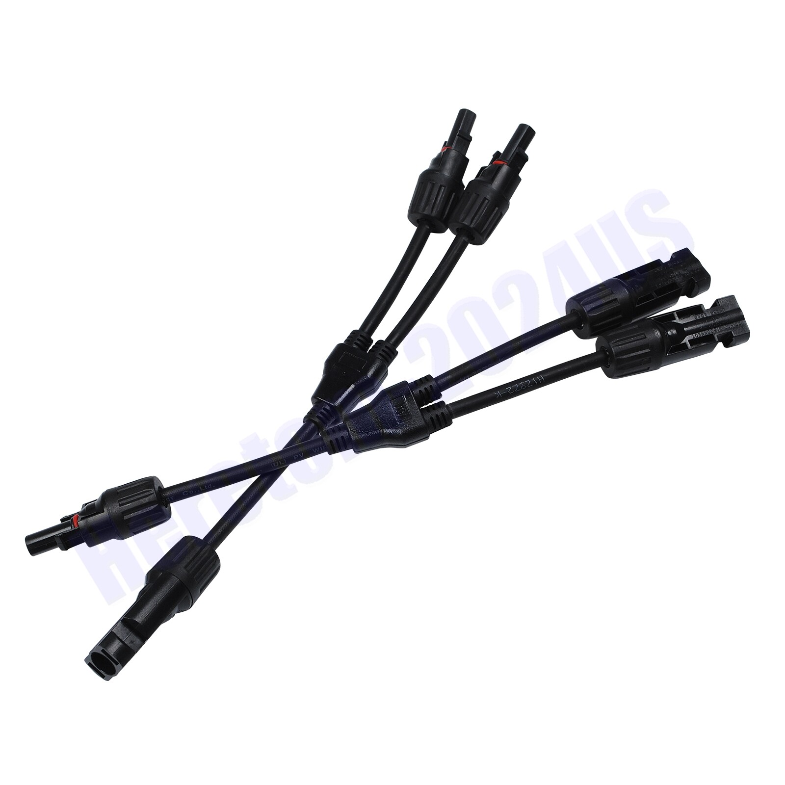Lot Pair Y 2 Branch F&M Solar Panel PV Connector Cable Wire Splitter Waterproof