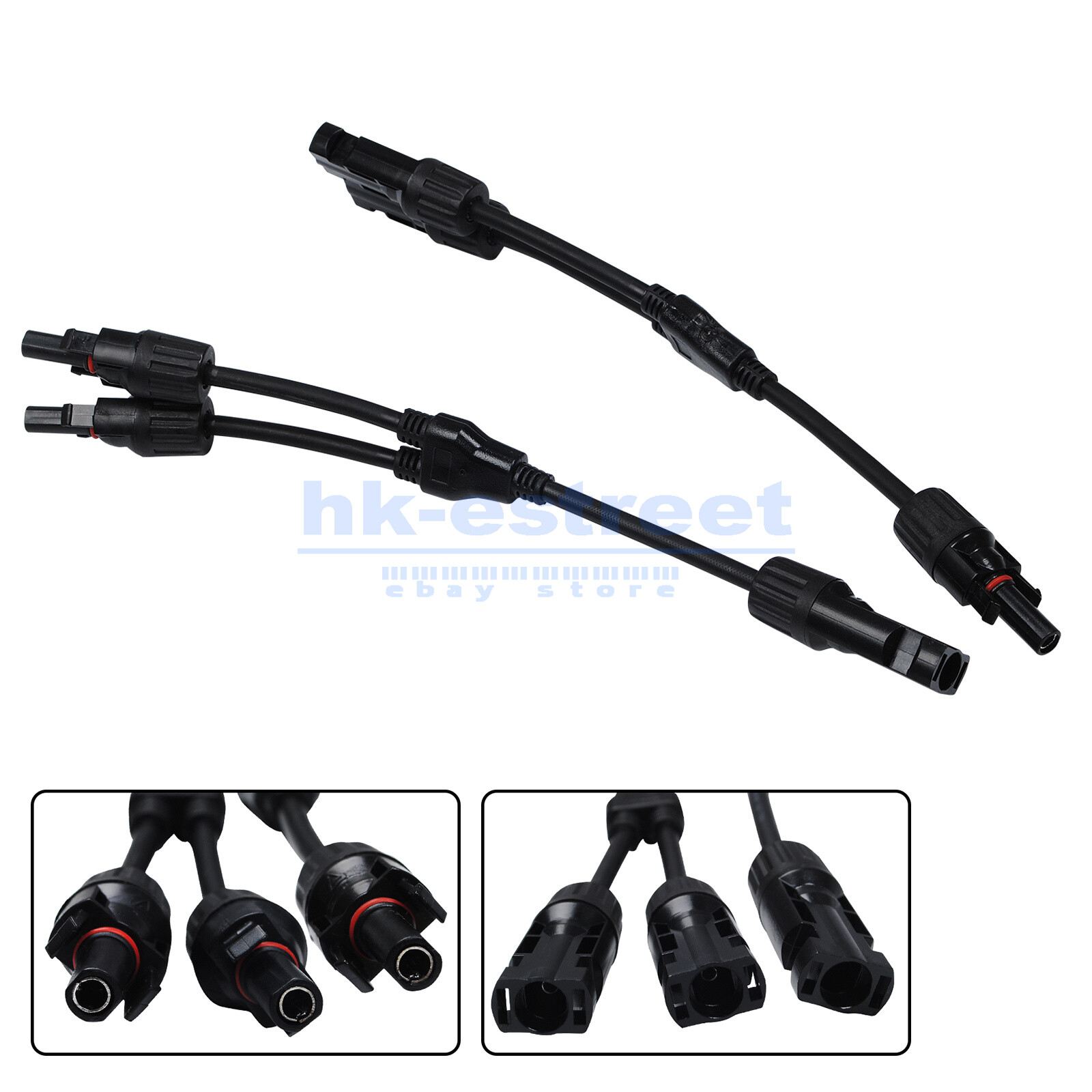 Solar Panel Y Branch Cable Connection Waterproof Adapter Connector Extension