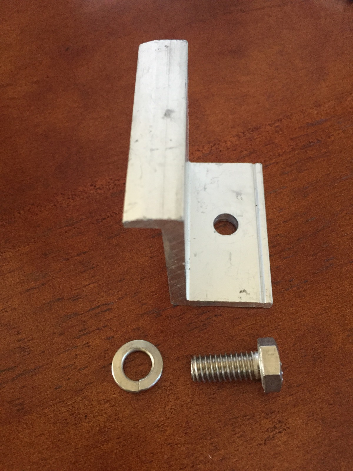 ProSolar, End Clamp Qty. x 2, 1.80-1.83, 45.9-46.4mm clear C-180EC, Quantity 2