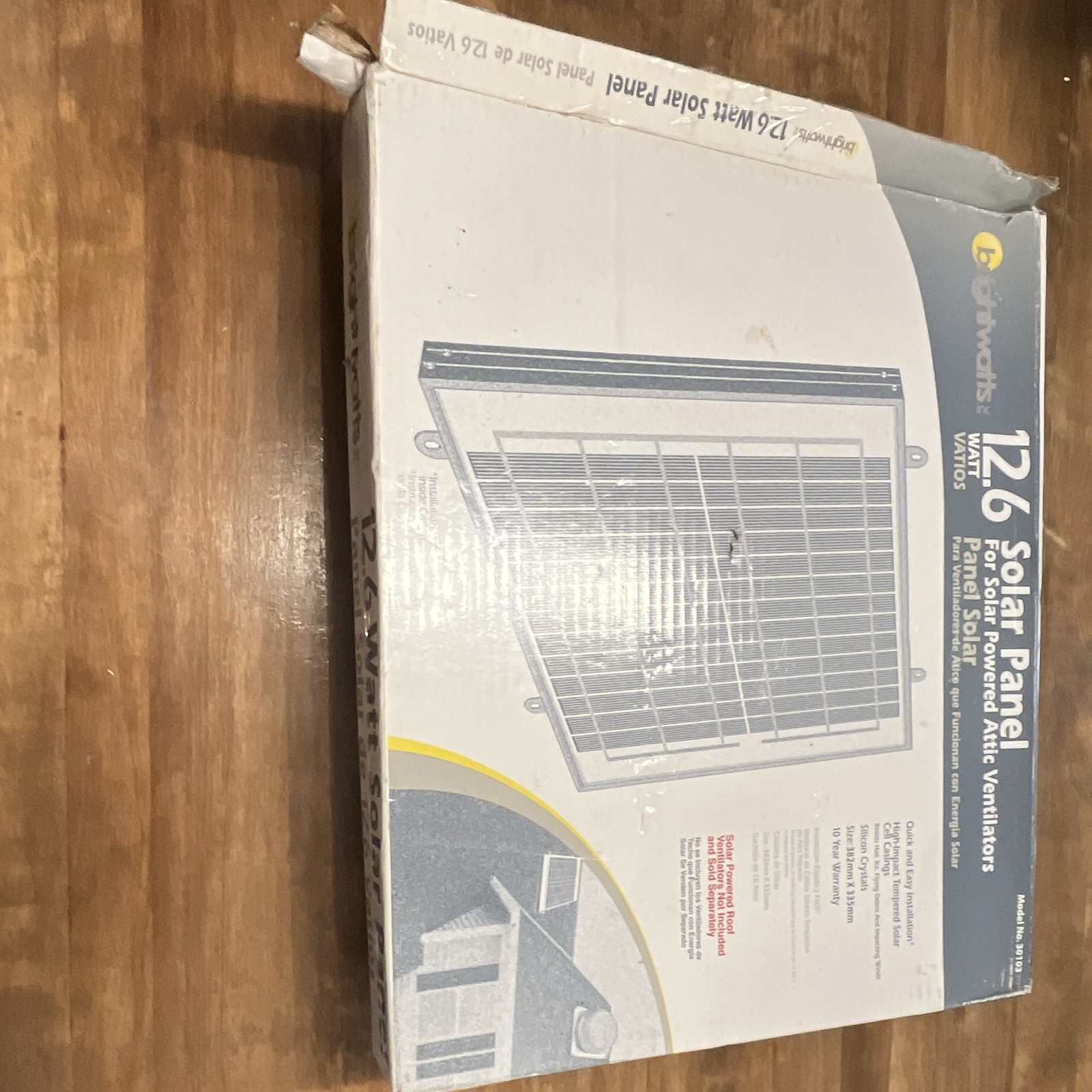 Brightwatts 12.6W Solar Panel Model 30103, 18V DC Off-Grid Rigid Blue