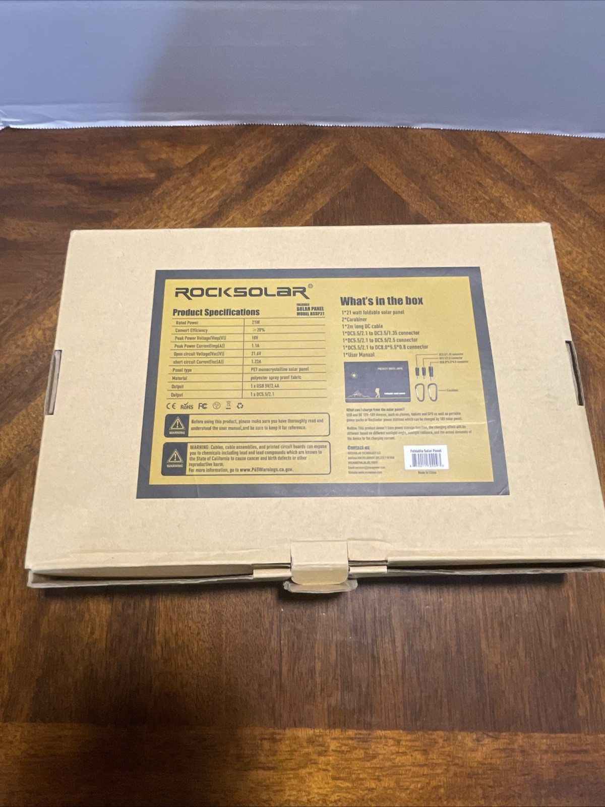 Rocksolar Foldable Solar Panel/ 21W Mono2Crystalline High Egfficiency M-RSSP21
