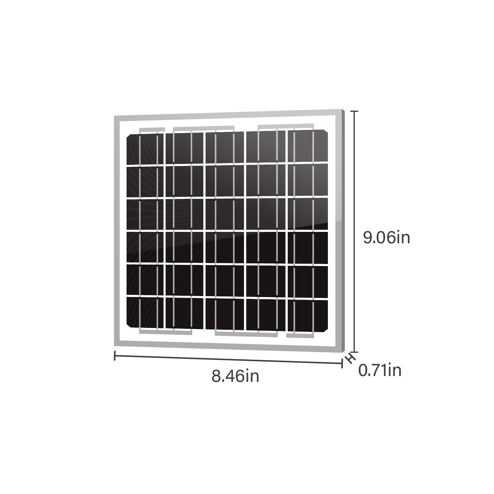 5W(Watts) 12V(Volts) 5W Monocrystalline 10BB Solar Panel Battery Maintainer H…