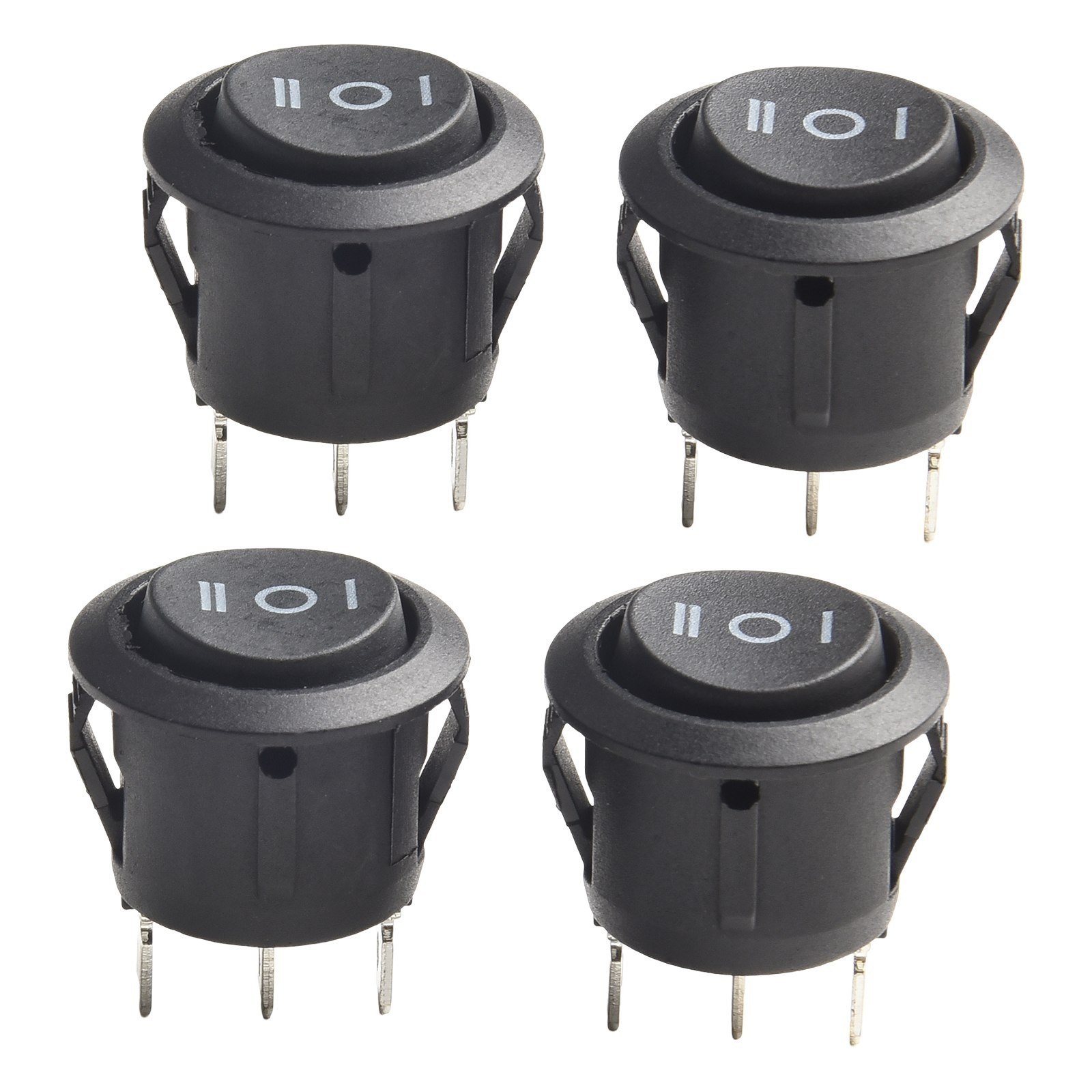 Convenient Package of 4 Momentary Rocker Switches 3 Pin 3 Position ON Off ON