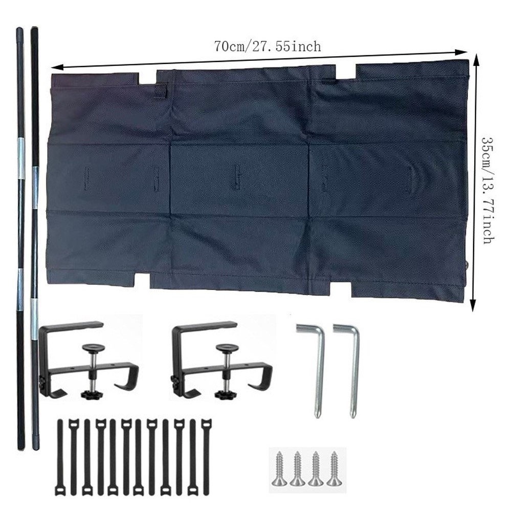 Under Desk Cable Organizer with Reinforced Construction 30x16x6cm Black