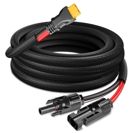 -10ft Solar to XT60 Charging Cable for EcoFlow Portable Power 12AWG 10FT-12AWG