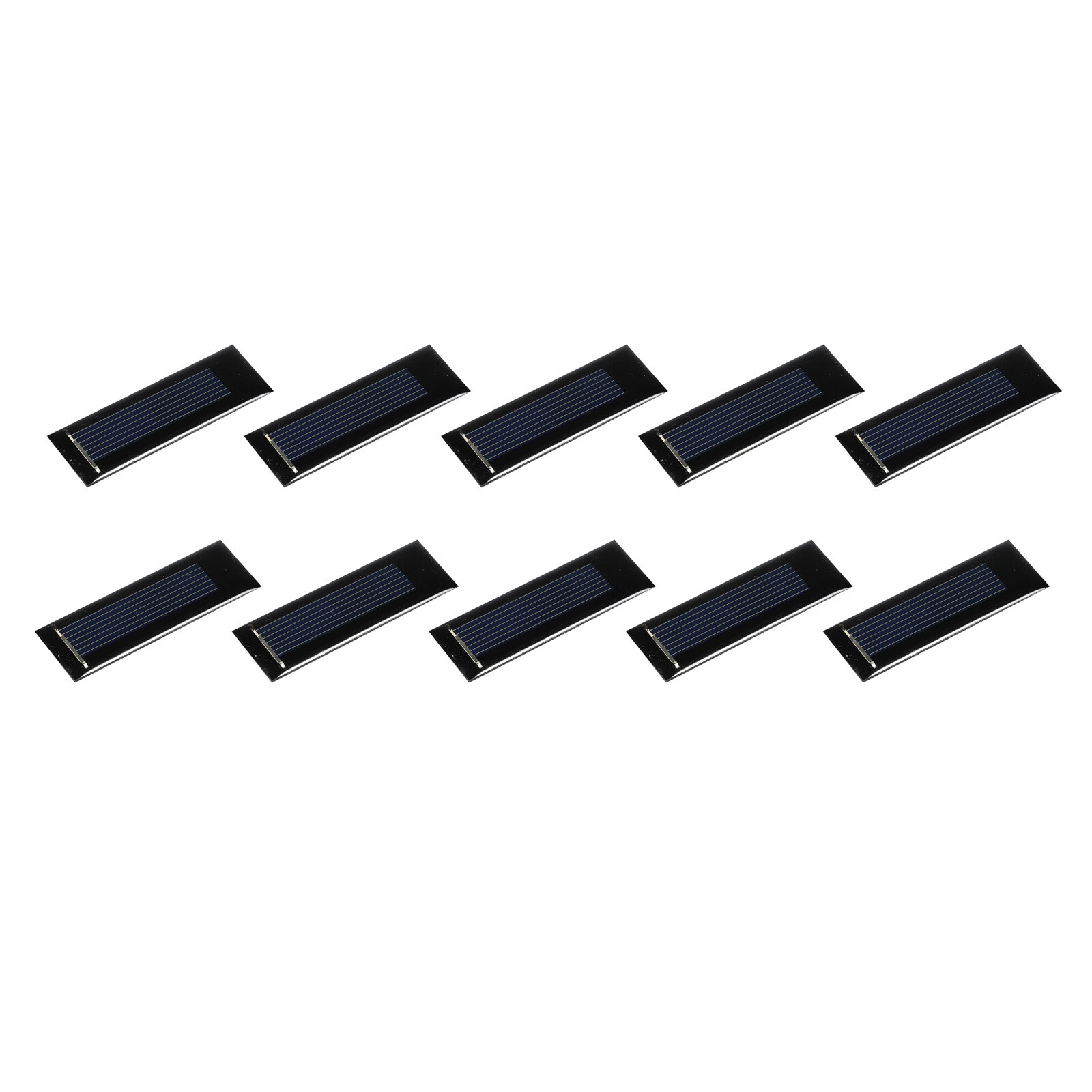 Mini Solar Panel Cell 0.5V 160mA 0.08W 53mm x 18mm for DIY Project Pack of 10