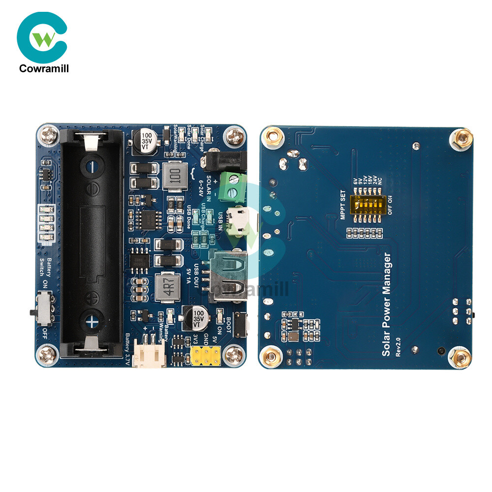 6V~24V Solar Panel Power Management Module Support MPPT 850mAh Li-ion Battery