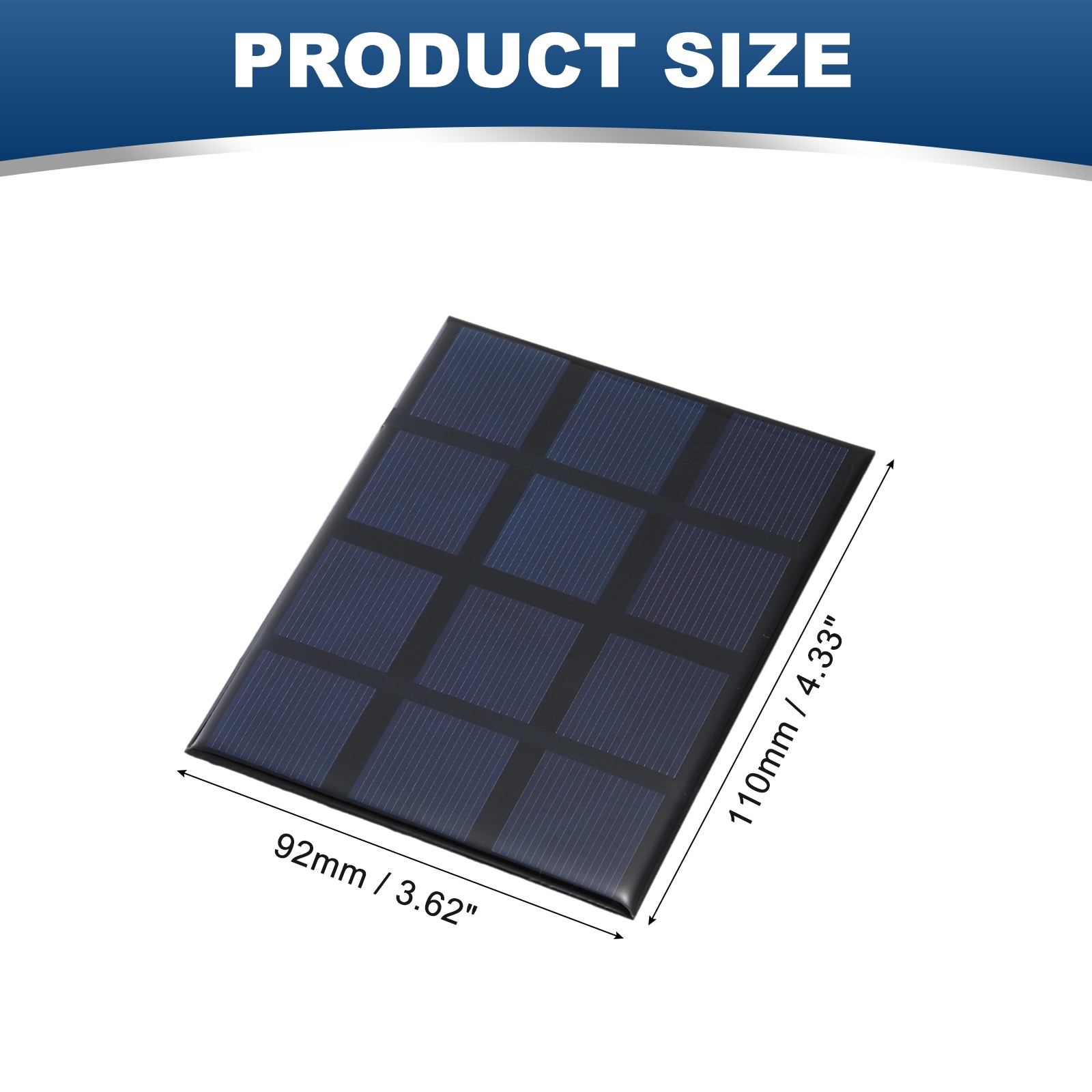 1Pcs 3V 1.2W 400mA Mini Solar Panels, Solar Photovoltaic Power Cells