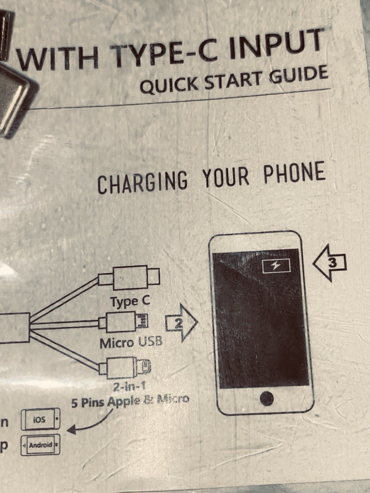 3 in 1 Fast USB Charging Cable Universal Multi Function Cell Phone Charger Cord