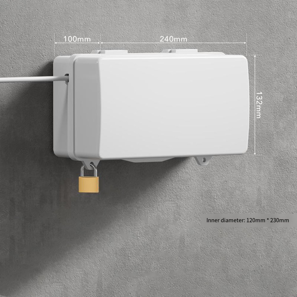Outdoor Extension Cord Box Ample Storage Capacity Multiple Output Holes