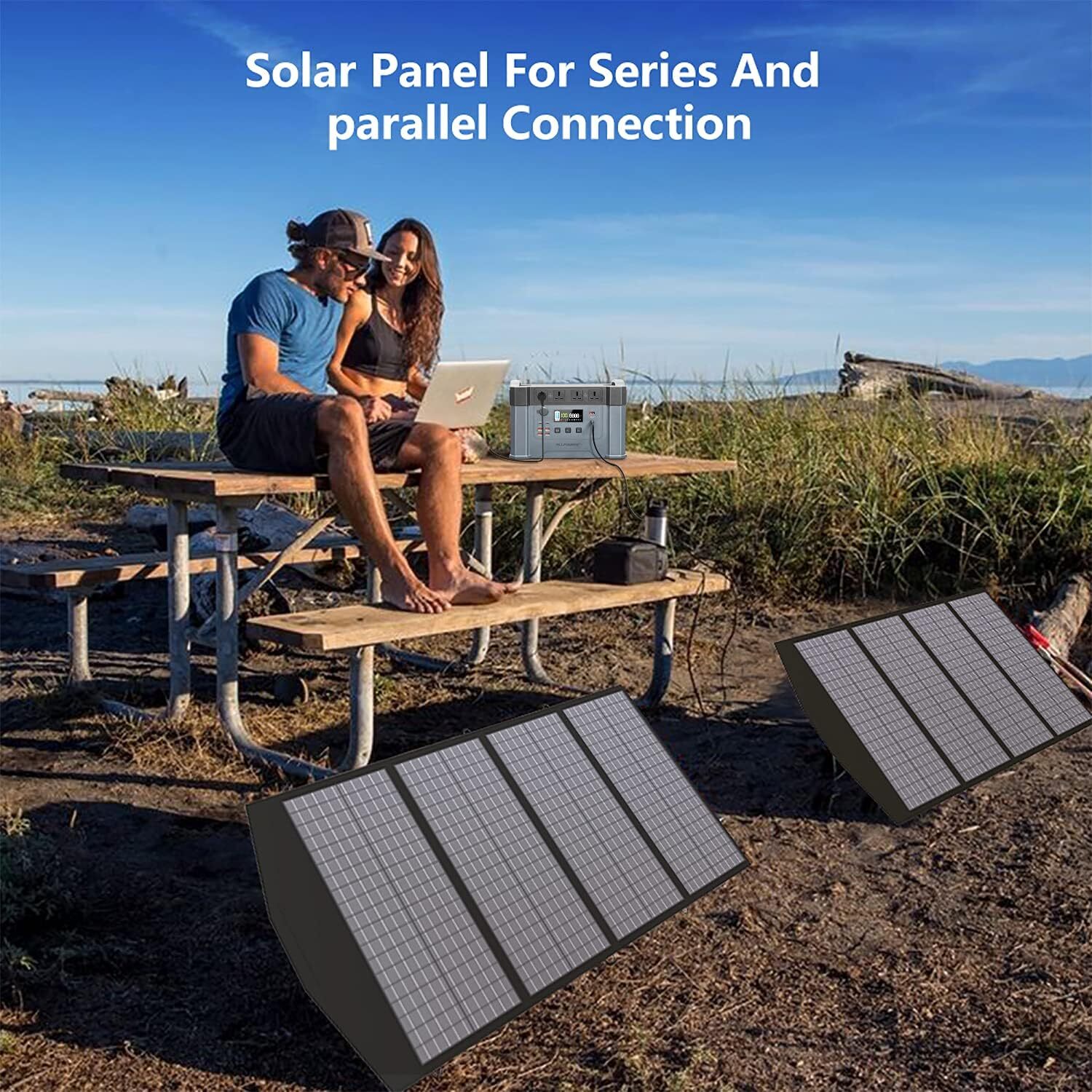 ALLPOWERS 140W Portable Foldable Solar Panel Kit For Generator Power Station