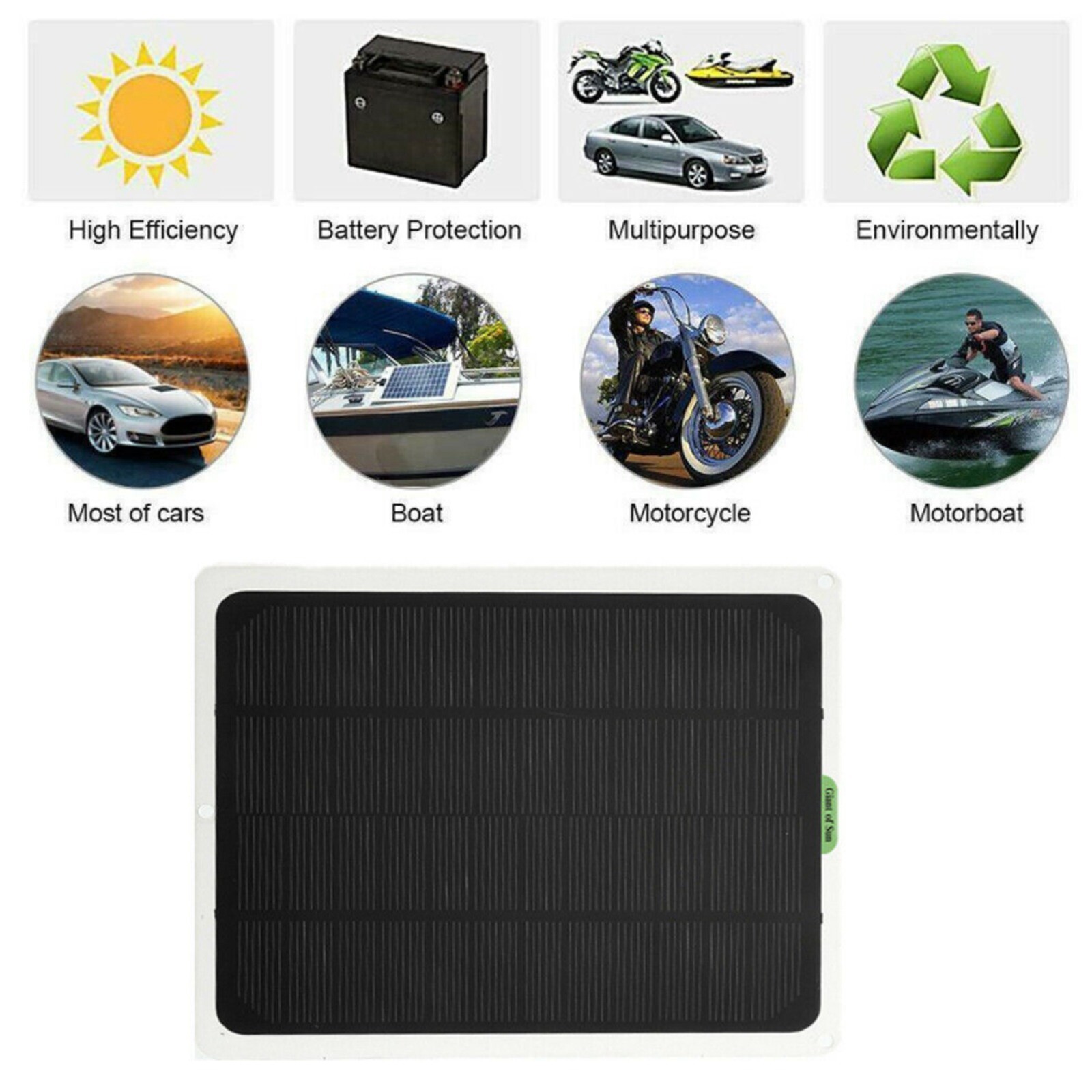 22W Solar Panel Kits 12V Trickle Battery Outdoor Charger Maintainer Boat RV Car