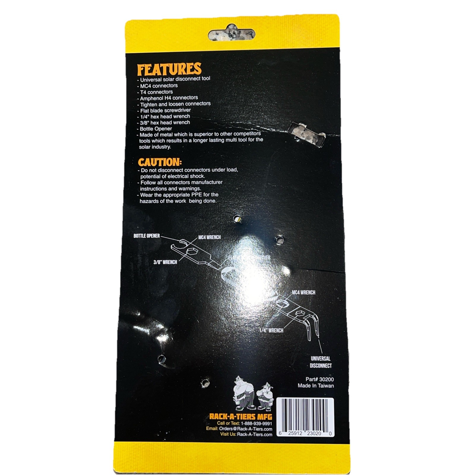 Mc4 Disconnect Tool, Solar Serpent 5-In-1 Multipurpose Solar Connector Tool