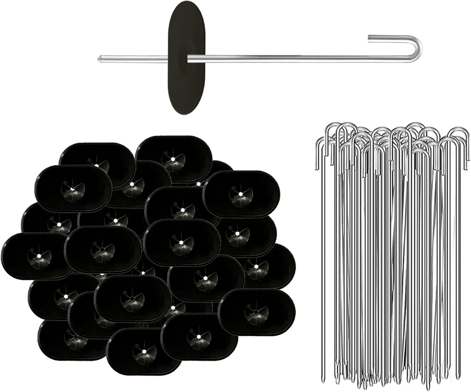 Solar Panel Bird Mesh Clips Aluminum J-Hook and Washer 50 Sets No Drill Critter