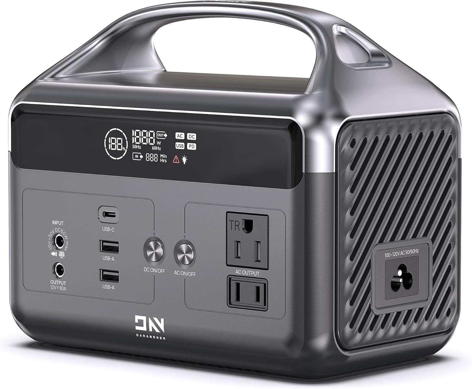 Portable Power Station, 192Wh Lifepo4 Battery Backup Solar Generator with W/2 30