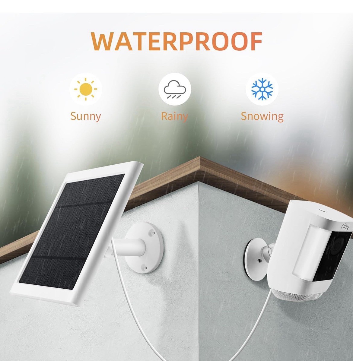 Solar Panels For Cameras Usb-c And Barrel 4 Watt 10 Ft Cable