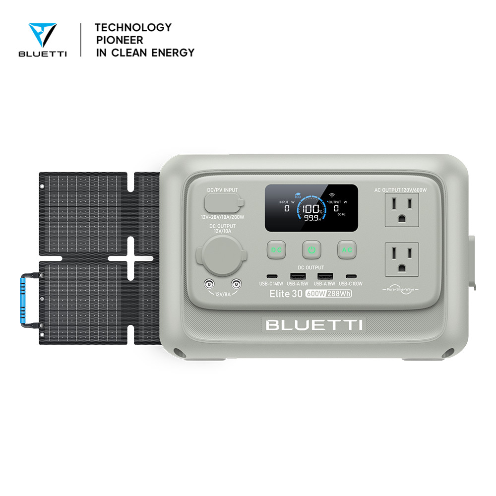 BLUETTI Elite 30 V2 288Wh 600W Portable Power Station Generator for Trip Backup