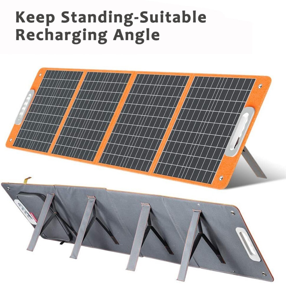 Foldable Solar Panel 100W Portable Charger for Power Station/Phone/Camping/RV
