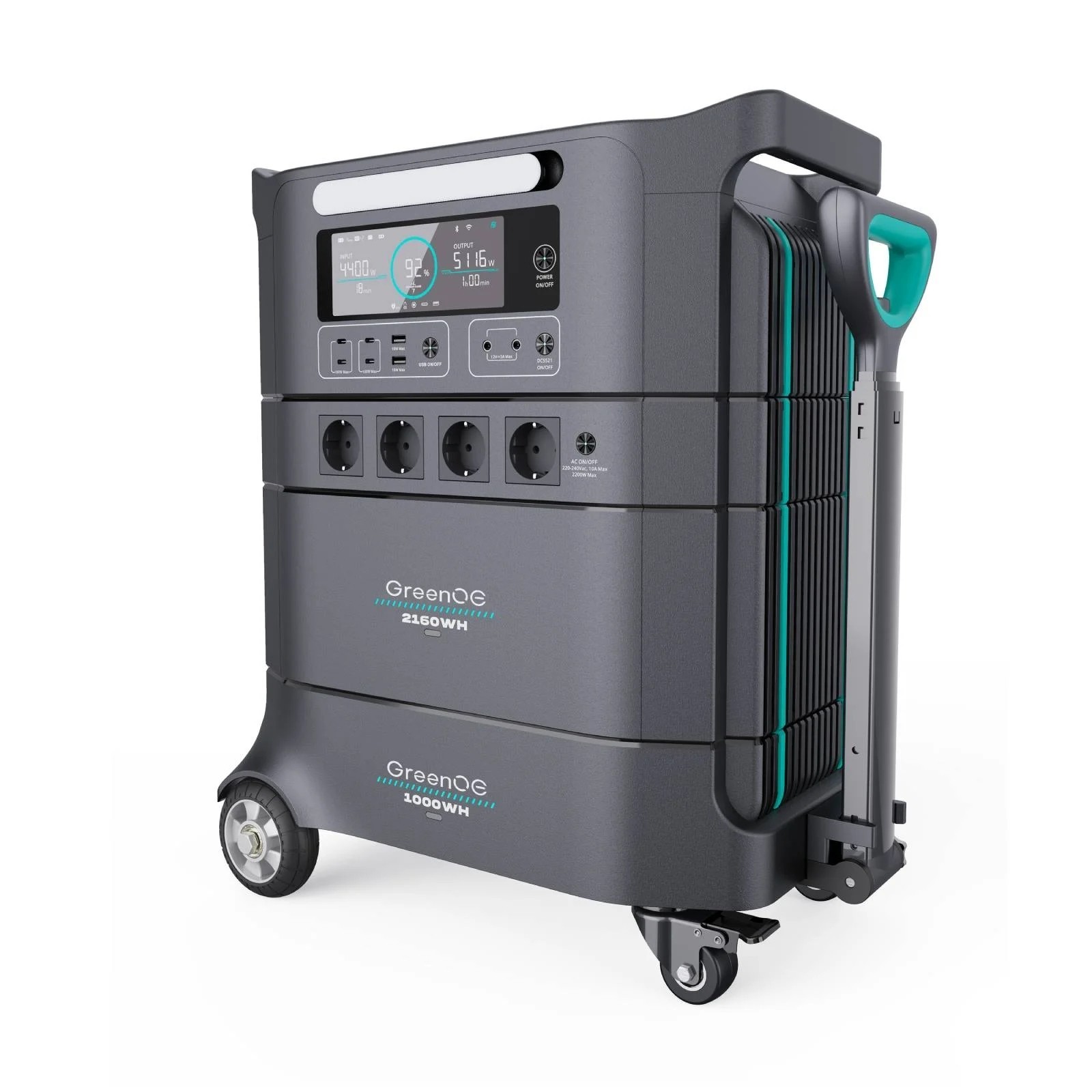 GreenOE Portable Power Station 4400W 4234Wh LFP Battery Solar Powered Generator