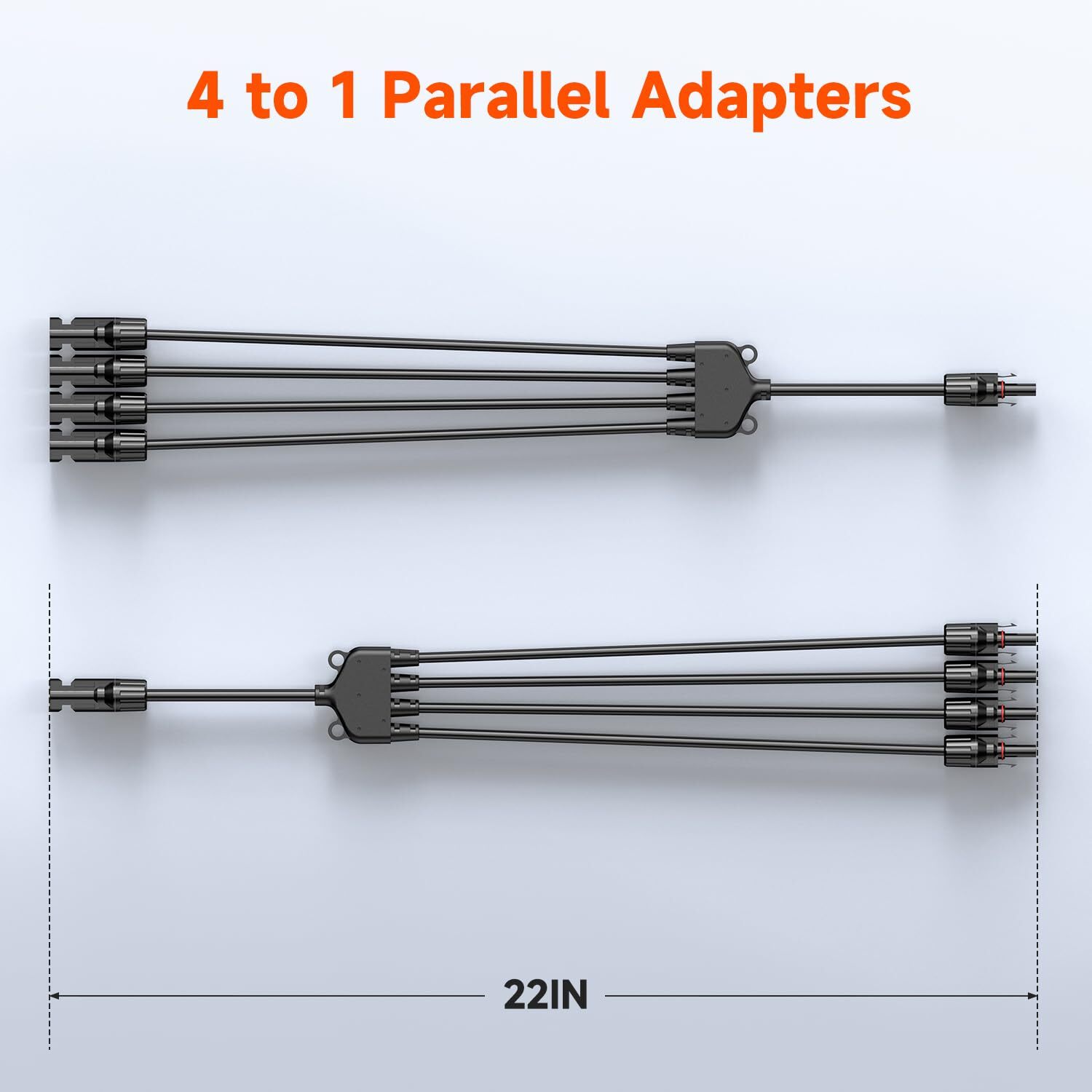 Solar Panels Connectors Y Branch 1 to 4 Parallel Adapter Cable Wire Plug Tool