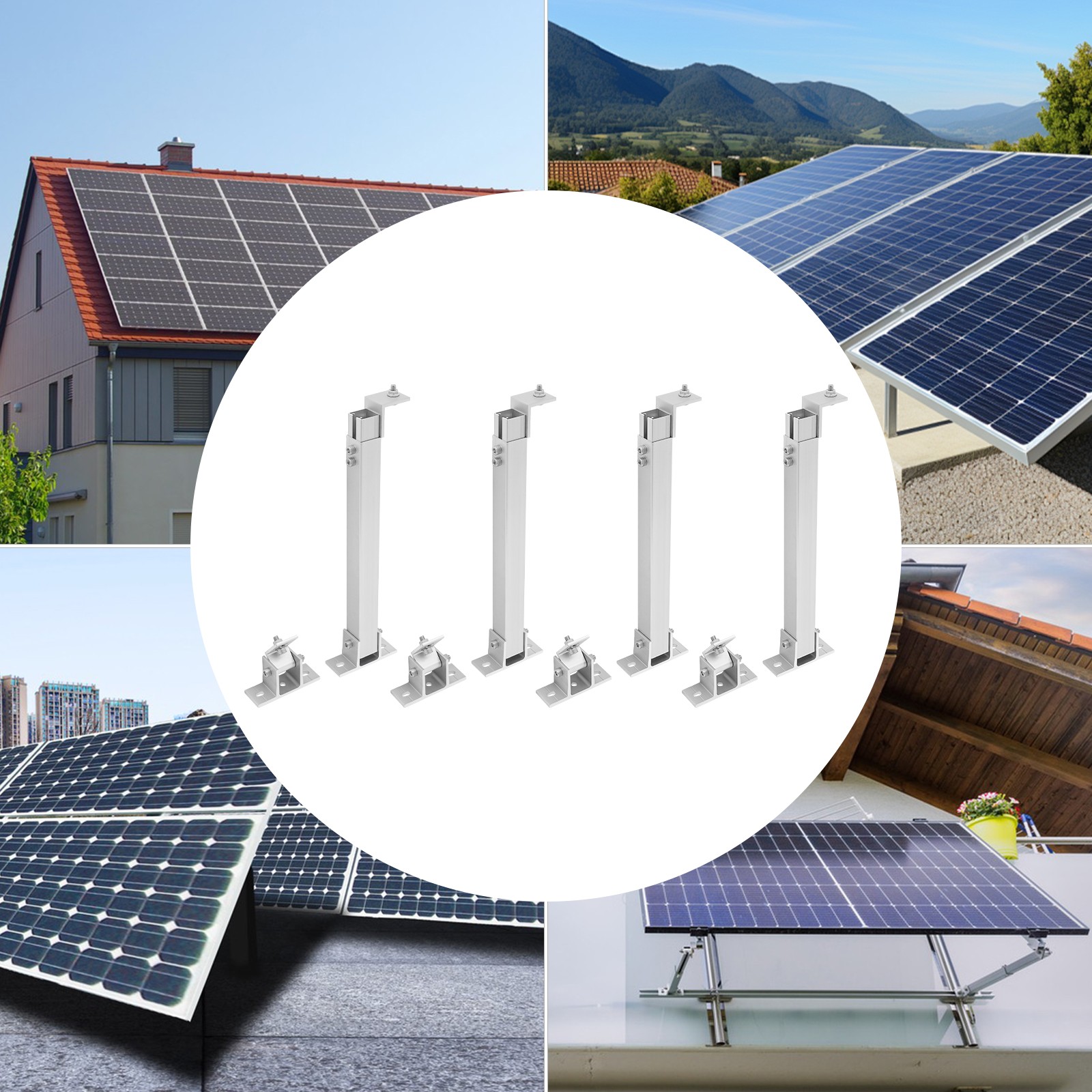 4 Sets Adjustable Solar Panel Mounting Brackets, Universal Solar Panel Bracket
