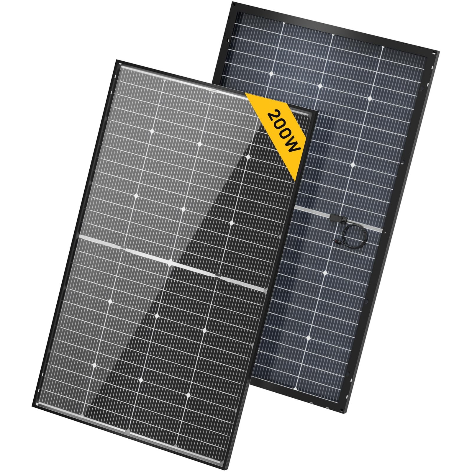 BougeRV 12V NType 16BB 200W Bifacial Solar Panel, 12V 200 Watt Solar Panel, f…