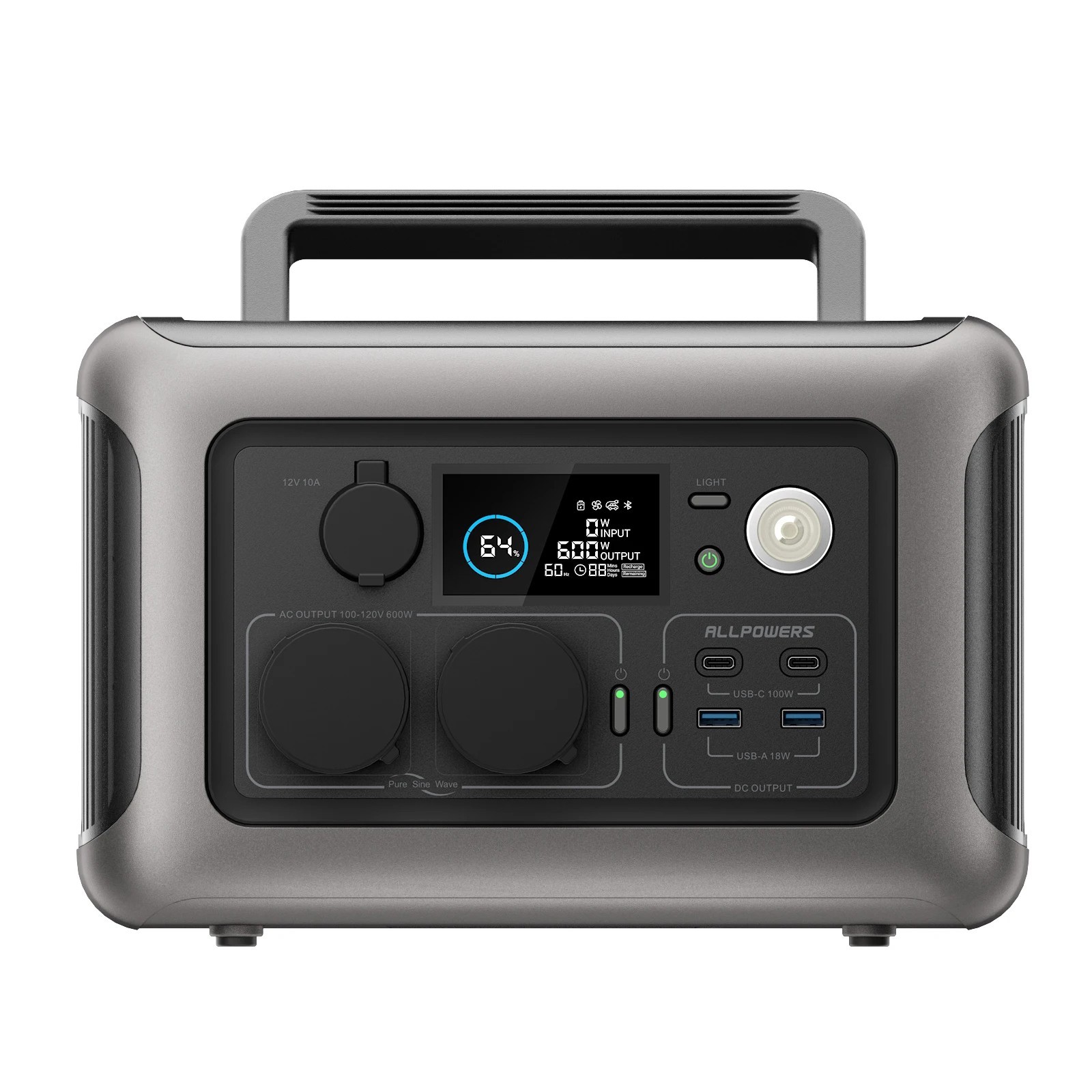 ALLPOWERS R600 Portable Power Station with Optional Solar Panel – 299Wh LiFePO4