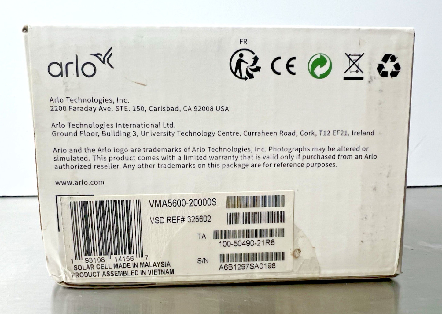 Arlo Solar Panel Charger for Arlo Ultra and Pro 3/4 + Pro 3 Floodlight Cameras