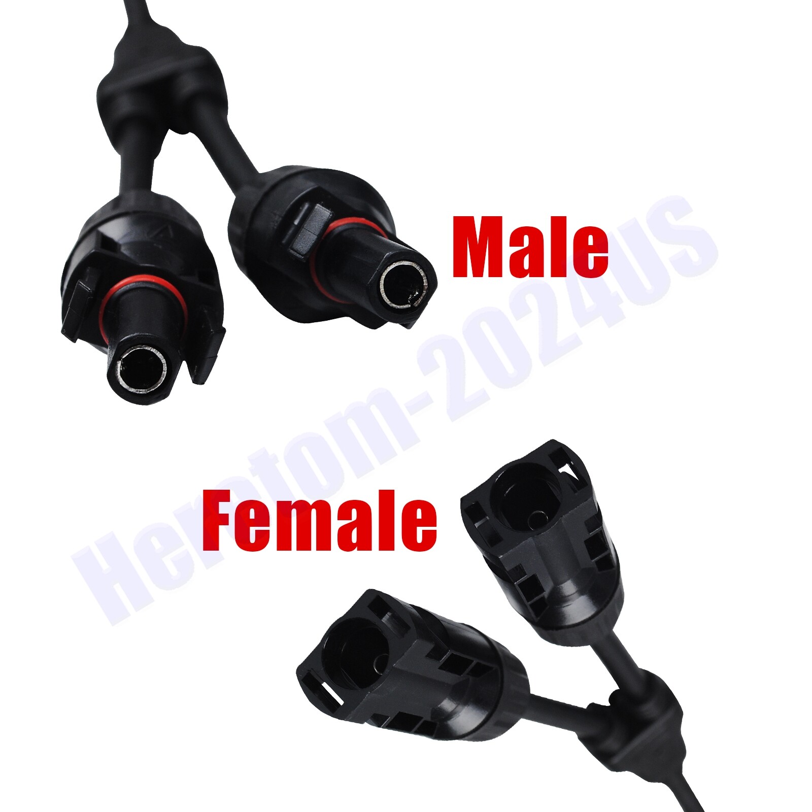 Lot Pair Y 2 Branch F&M Solar Panel PV Connector Cable Wire Splitter Waterproof