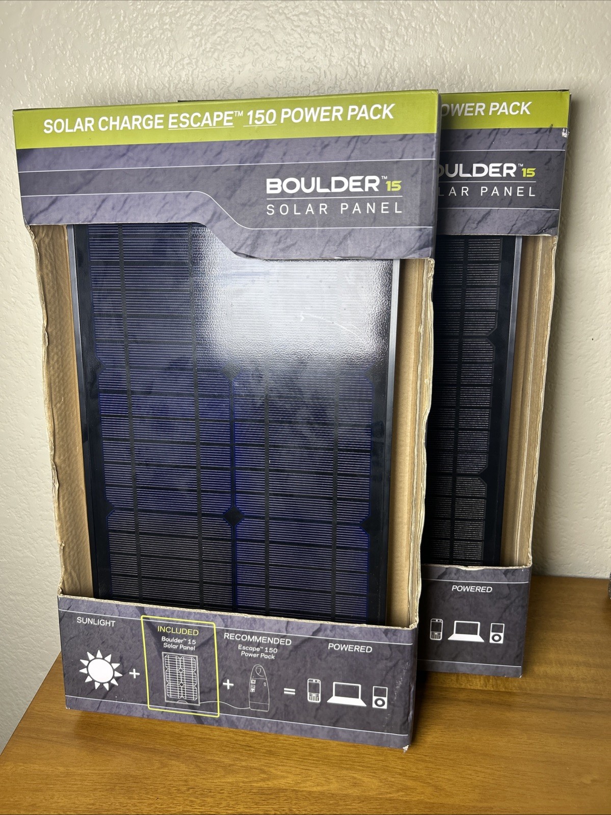 Goal Zero Boulder 15 Portable Solar Panels Set of 2, 15V Monocrystalline