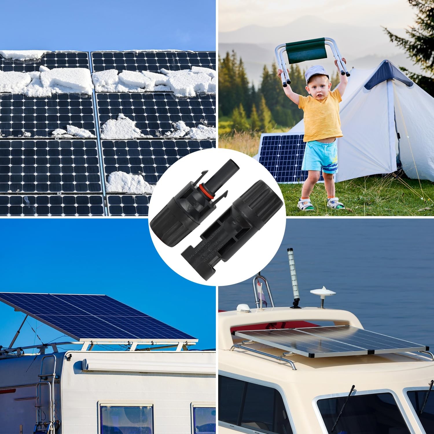 20Pairs/40PCS Solar Panel Connectors MC4 Male & Female Solar Cable Connectors…