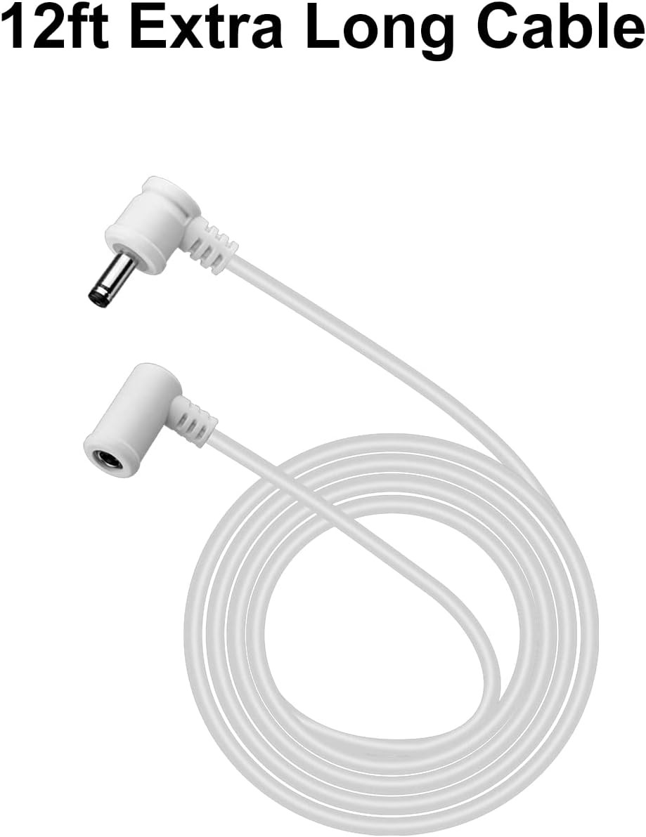 12FT DC Extension Cord for Ring Solar Panel, Compatible with Super Solar Panel,