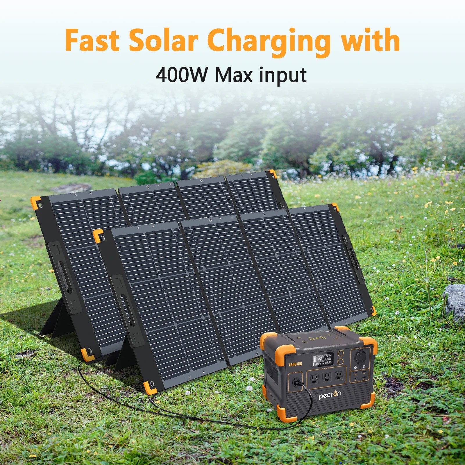 Refurbished Pecron Power Station E600LFP 614Wh 1200W Solar Generator Back-up