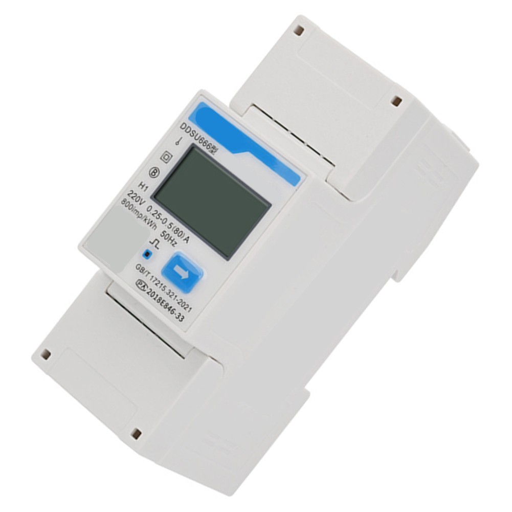 220V Single-Phase Real-time KWh Readings Clear LCD Readout Energy Counter