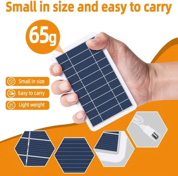 Mini Portable Solar Panel Charger 5V USB Outdoor Emergency Power For Camping