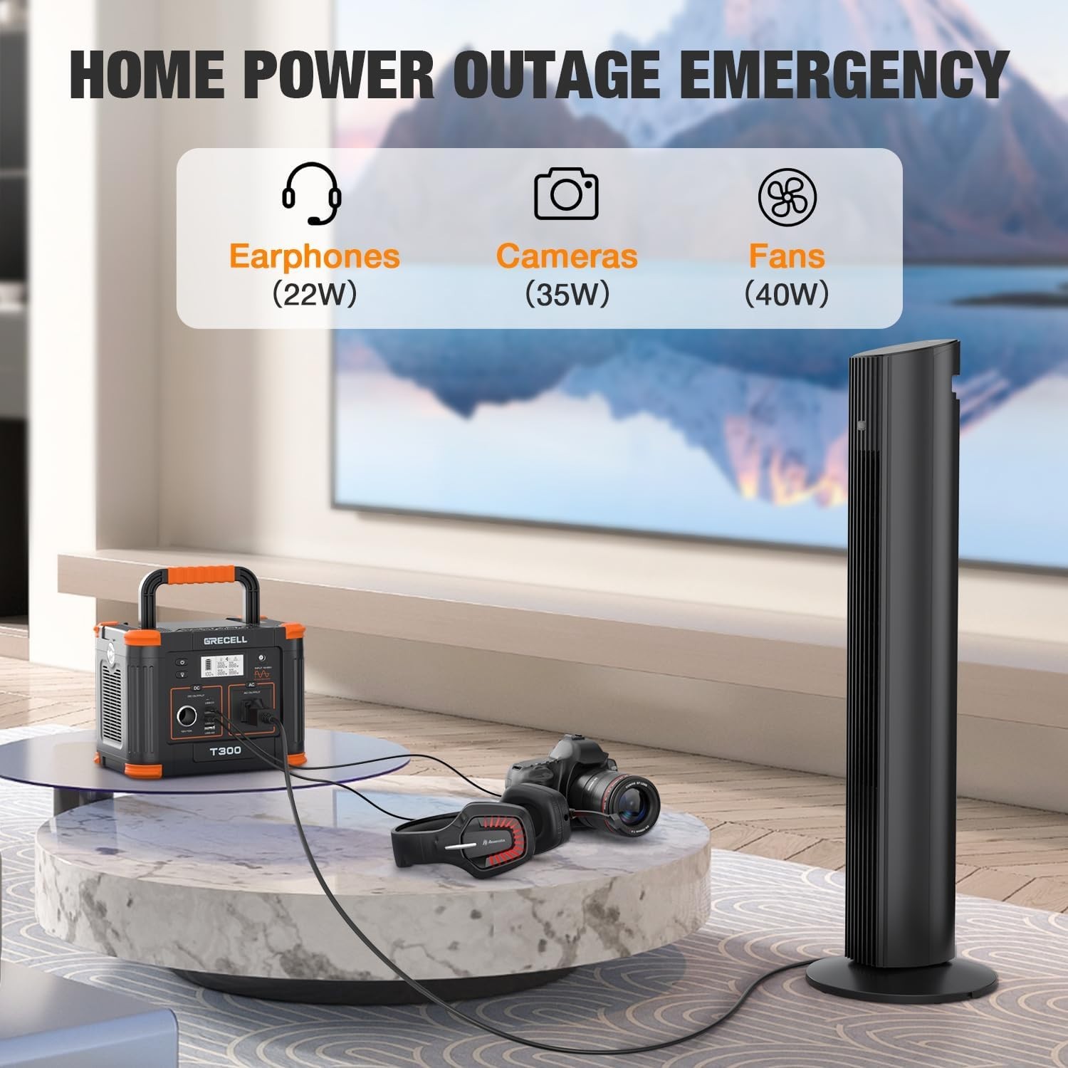 230.88Wh Backup Lithium Battery with 300W Output for Camping & Home Blackouts