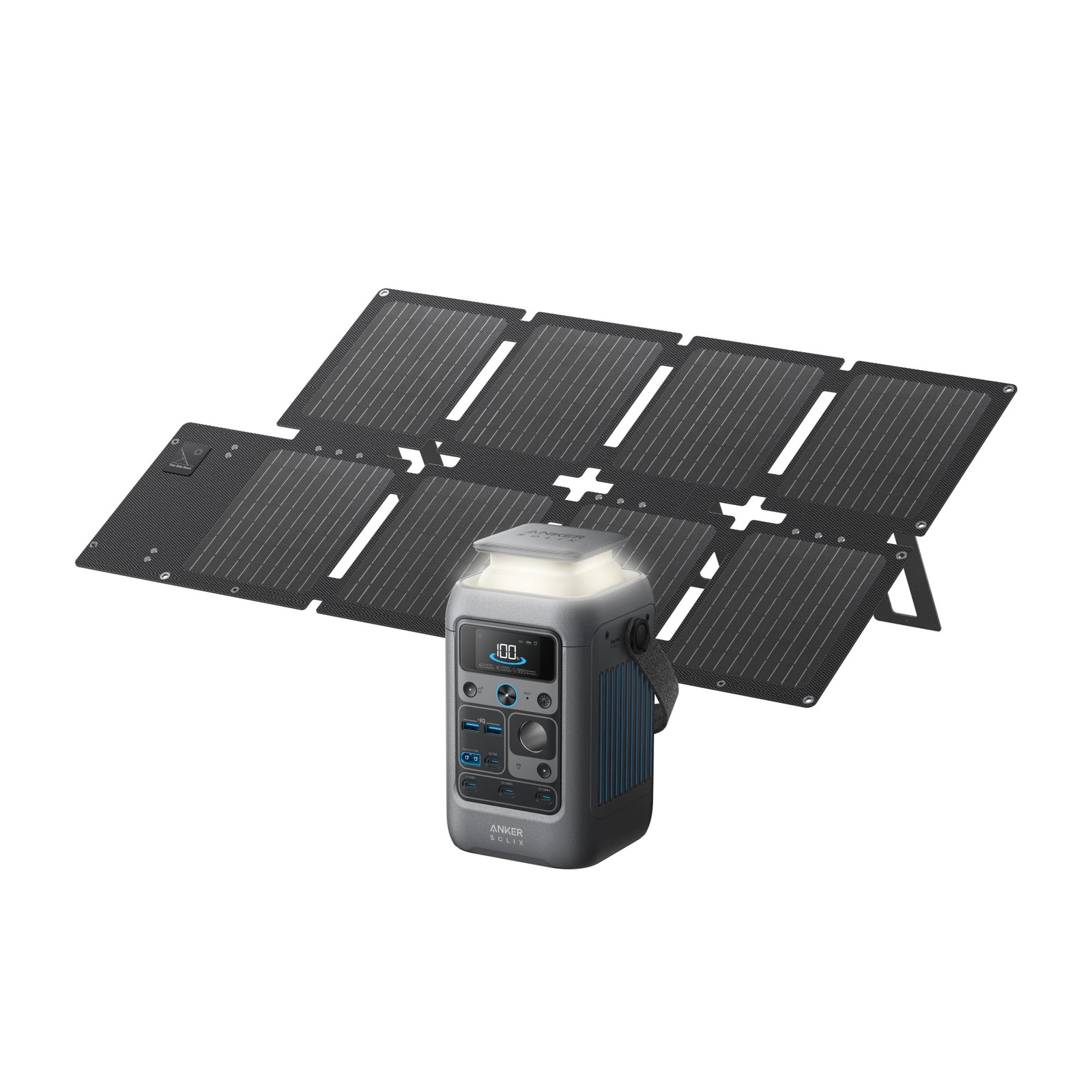 Anker SOLIX C300 DC Power Bank Station and 60W Solar Panel, 288Wh Portable Po…