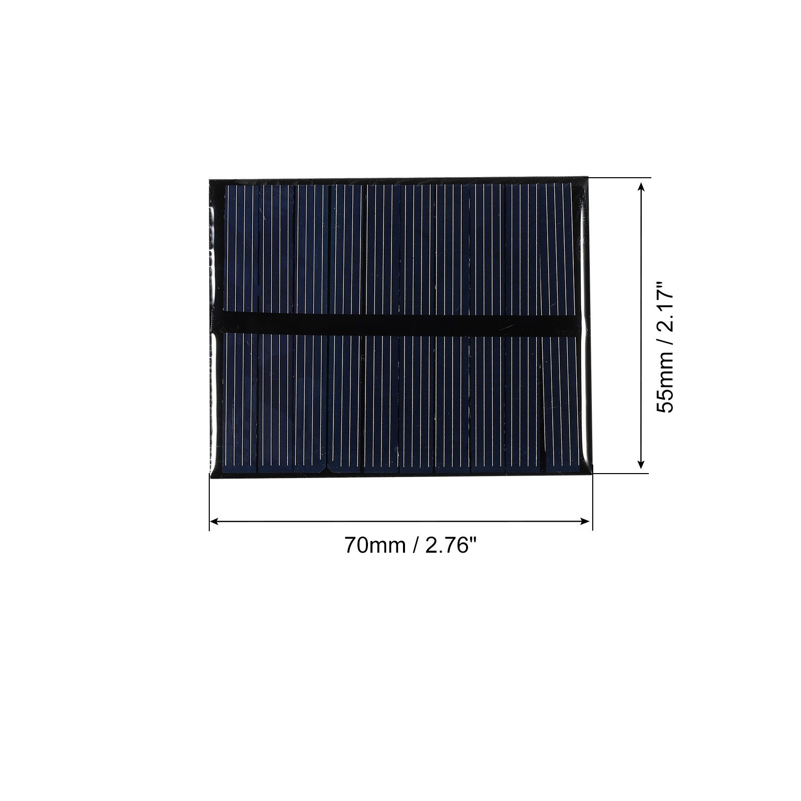 5 x Mini Solar Panel Cell 5.5V 90mA 0.495W 70mm x 55mm for DIY Project