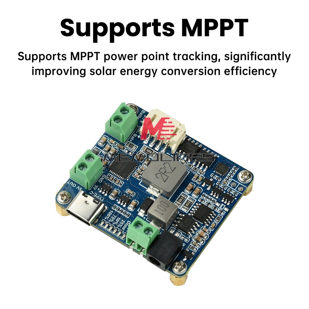 6-24V Solar Panel Power Management Module 5V 3A Supports MPPT, PD QC FCP SFCP