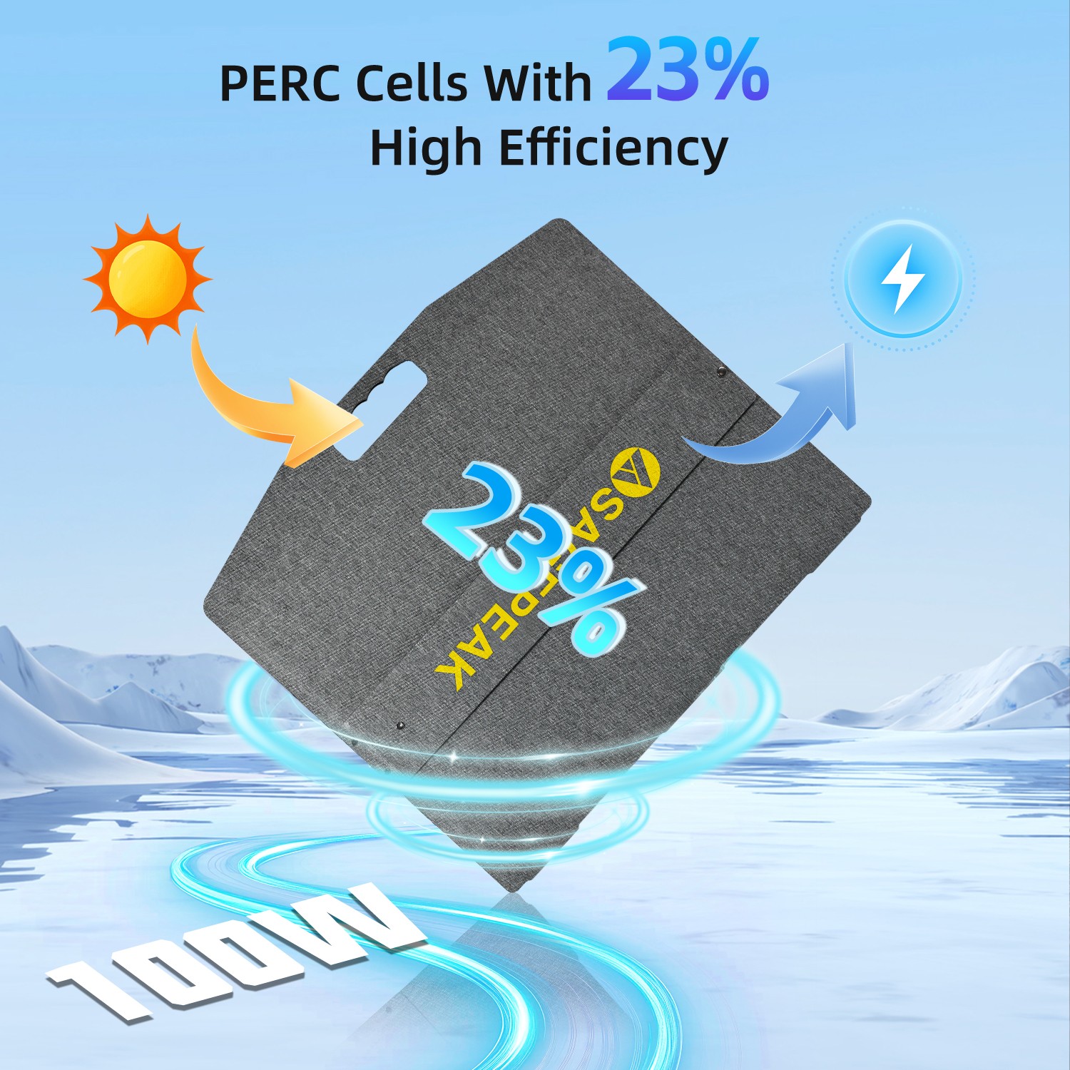 100W Portable Solar Panel ETFE Foldable Solar Charger for Power Station Charging