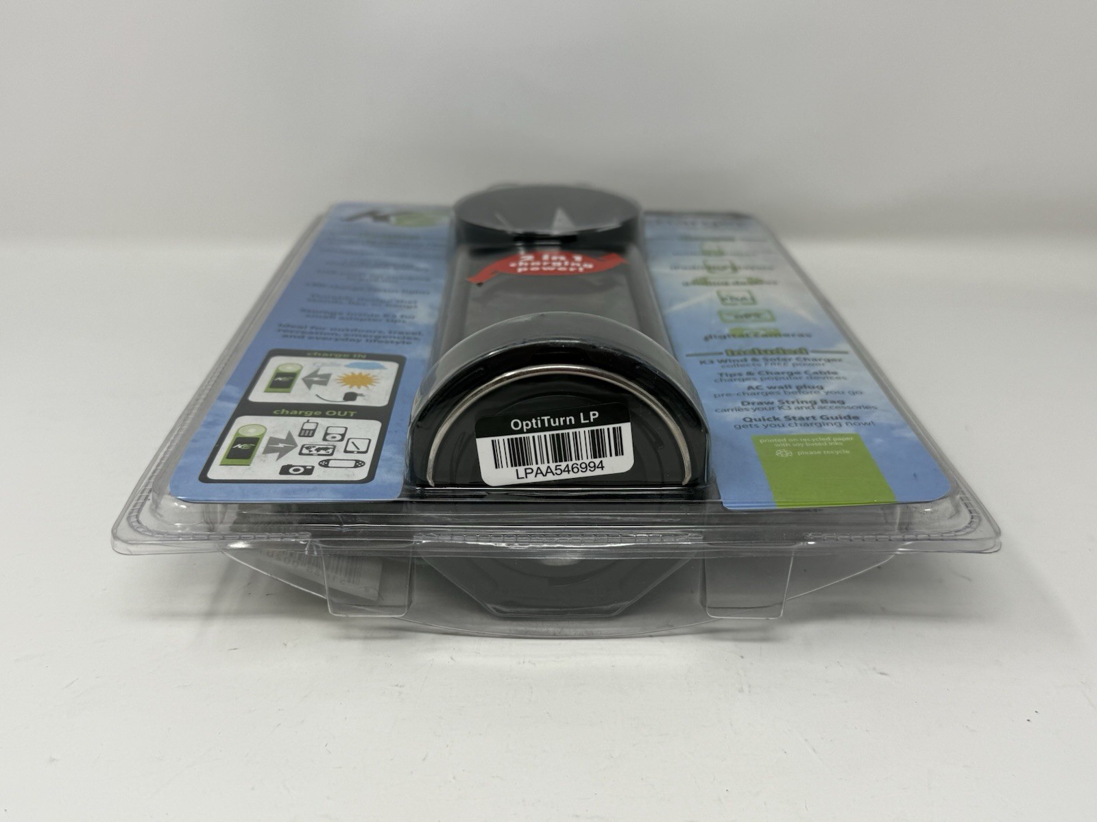 K3 Kinesis Wind & Solar Device Charger 2 In 1 Indoor/outdoor USB In/out Charging