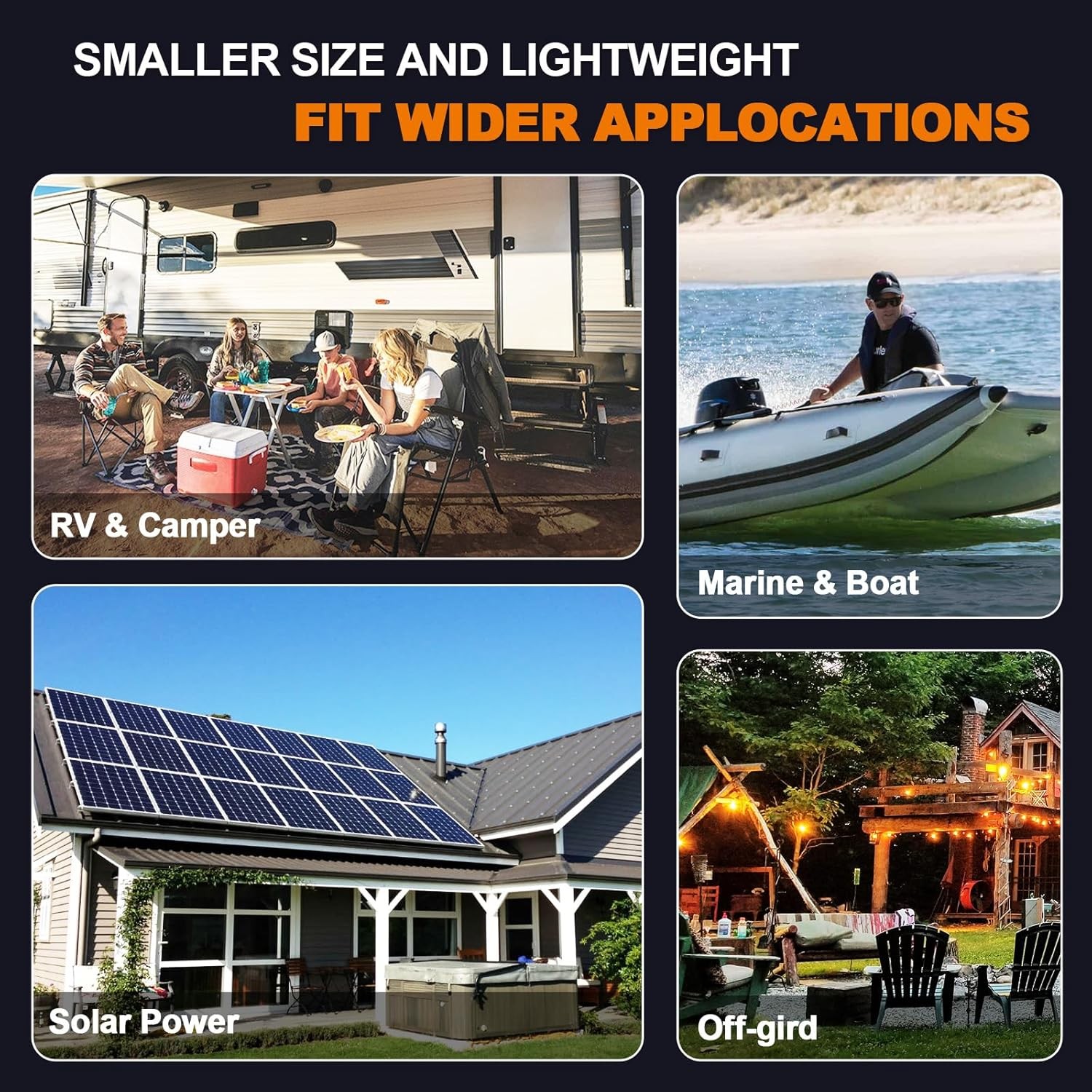 24V 100Ah LiFePO4 Lithium Battery for RV Marine Solar Panels System 100A BMS