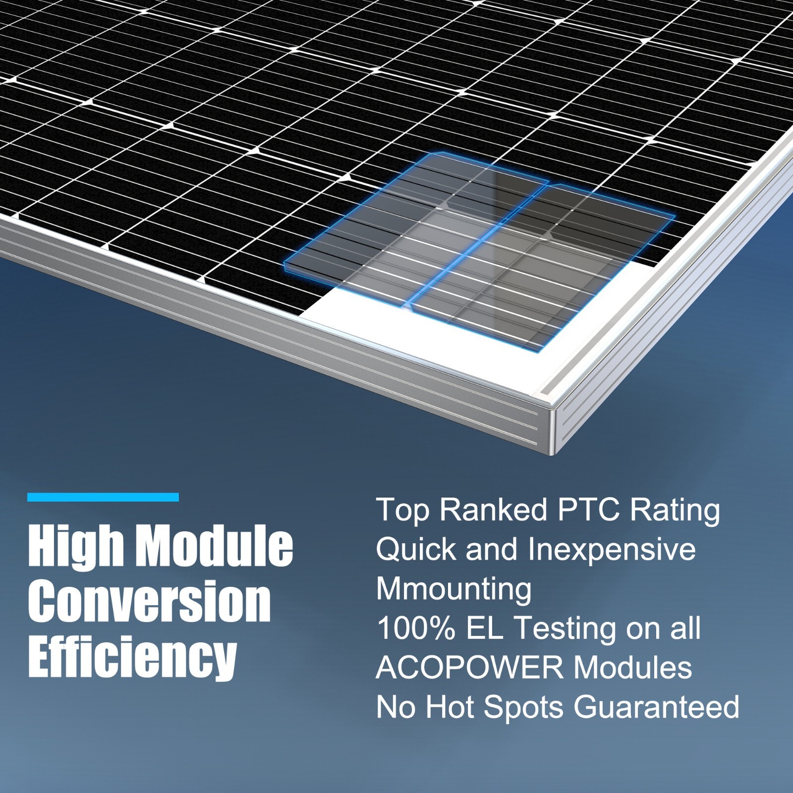 Solar Panel 200W 24 Volt 9BB Cell,Mono High Efficiency 200 Watt PV Module