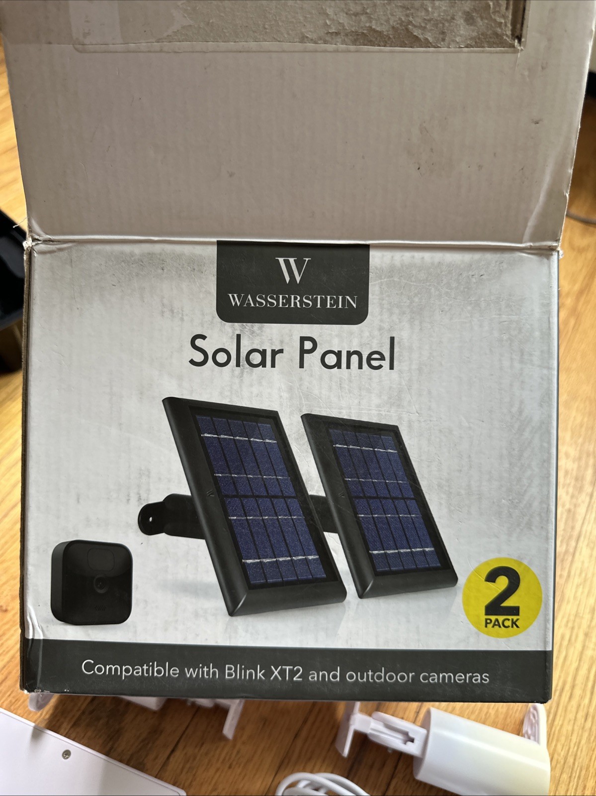Wasserstein Solar Panel for Blink Outdoor & Blink XT2 Camera (2-Pack, White)