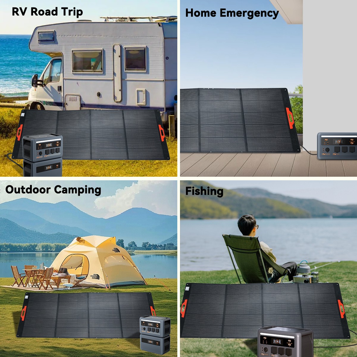 Blackview OSCAL PowerMax 3600 3000W Power Station 3600Wh + 2x 400W Solar Panel