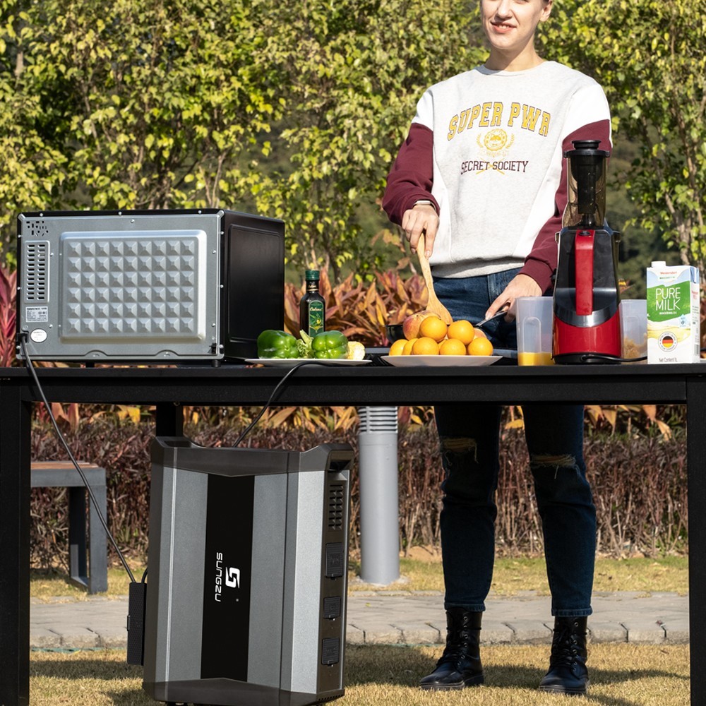 Solar Generator 2000W Portable Power Station DC/AC Power Bank for Outdoor Power