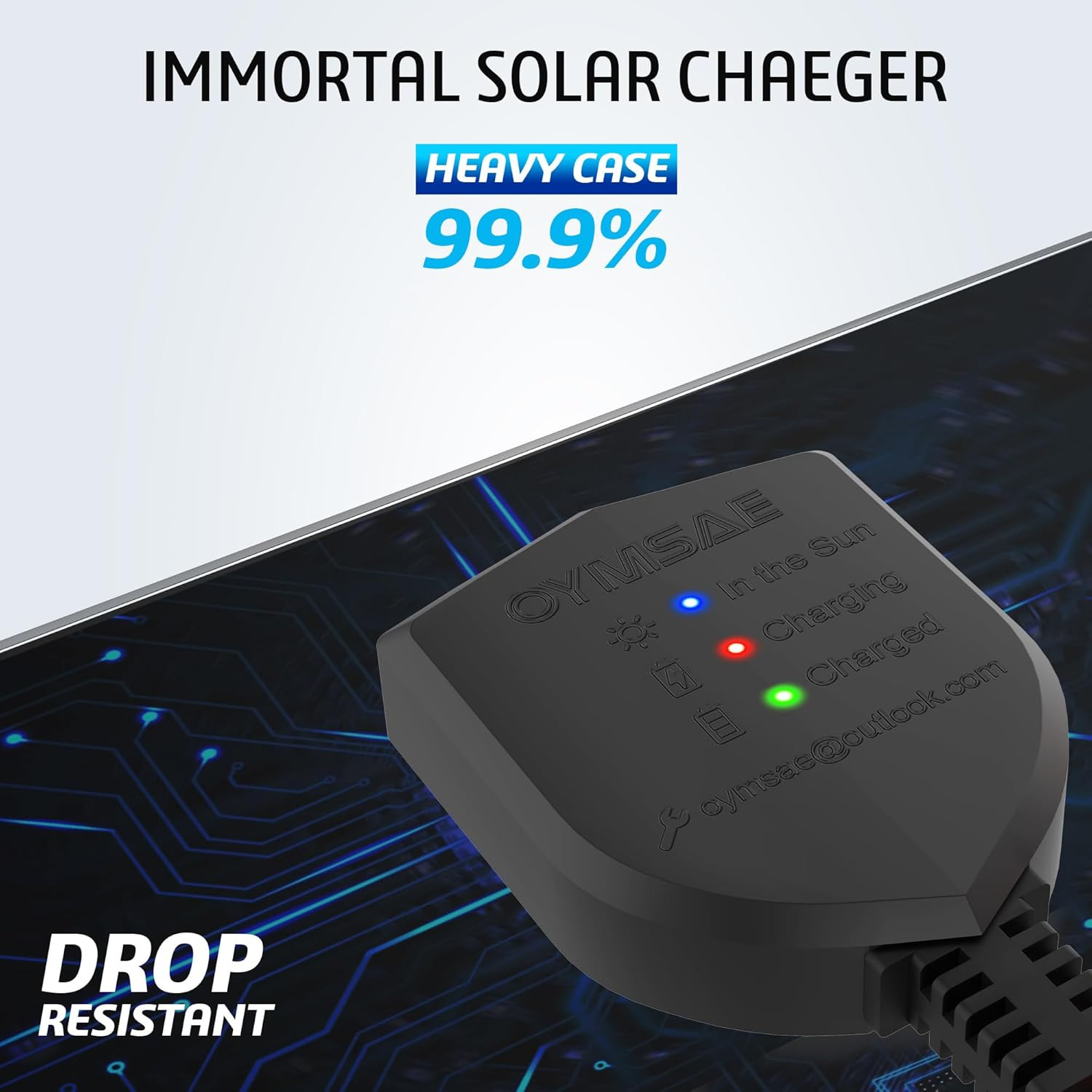 White 20W 12V Solar Panel Battery Charger Portable Waterproof Power Trickle Batt